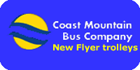 Coast Mountain Bus Company New Flyer trolleys